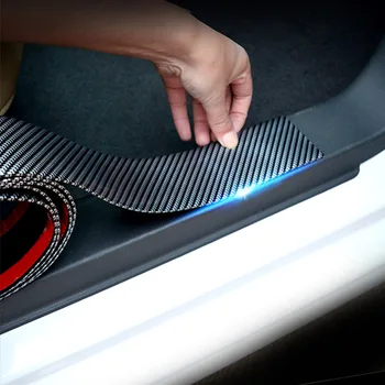 Ușa mașinii de Paza Spoiler din Fibra de Carbon Cauciuc Styling Pragului de Ușă Protector pentru Toyota Yaris 2021 2018 2019 2020 Accesorii