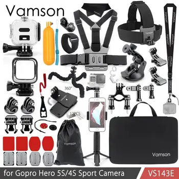 Vamson pentru Gopro Hero 5S/4S Set de Accesorii rezistent la apa de Locuințe Caz Cadru Adaptor de Montare pentru Go pro Hero 5S 4 Sesiune VS143