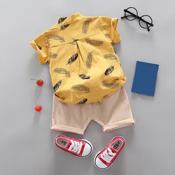 Vara 2020 copilul seturi de îmbrăcăminte de îmbrăcăminte pentru copii bumbac imprimat cu maneci scurte tricou + pantaloni scurți set haine Baieti