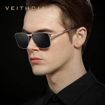 Veithdia 2019 Brand Designer De Moda Pătrat Ochelari De Soare Barbati Polarizati Acoperire Oglinda Ochelari De Soare Ochelari De Dotari Pentru Bărbați 2462