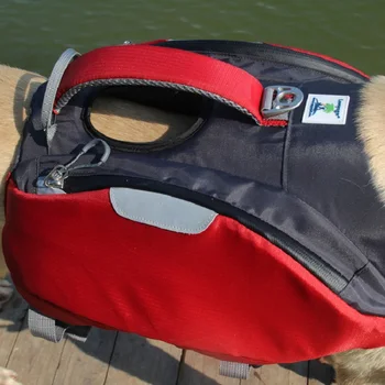 Vestă de salvare câine Rucsac în aer liber Două-in-one Câine Ham Rucsac de Călătorie Drumetii, Camping capacitate sac Purtători de câini WLYANG