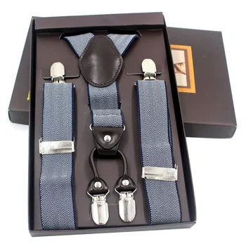 Vintage Bleumarin Bretele Om Tirantes Ondulat Alb-model elastic bretelles Pantaloni hamului Sling Y-3,5*115cm MBD8479