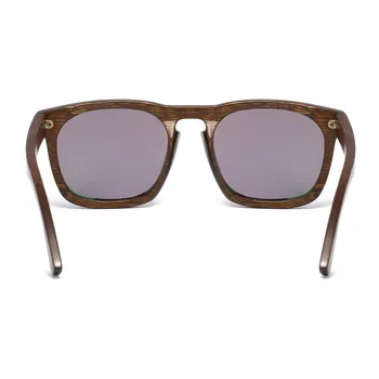Vintage Lemn ochelari de Soare Cadru de Bambus Negru Galsses Pentru barbati Polarizati protectie uv Manual