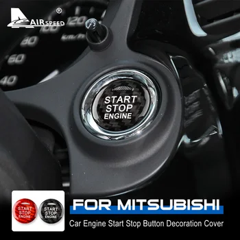 VITEZA față de aer pentru Mitsubishi Outlander, ASX Eclipse Cruce Fibra de Carbon Autocolante Motor Start-Stop Buton de Aprindere Dispozitiv de Acoperire Autocolant