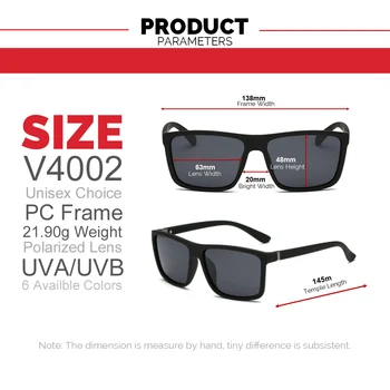 VIVIBEE Dreptunghi Polarizat ochelari de Soare Barbati Polariza Obiectiv Roșu Epocă de Conducere ochelari de soare pentru Femei UV400 Tendință de Ochelari