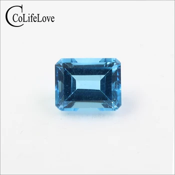 VVS 7 mm * 9 mm smarald tăiat topaz piatră prețioasă naturale reale albastru topaz piatră în vrac pentru magazin de bijuterii