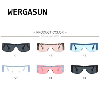 WERGASUN 2020 fără ramă Pătrată ochelari de Soare Femei Barbati Brand de Lux ochelari de Soare pentru Femei Ochelari Ochelari Oculos UV400 Ochelari