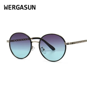 WERGASUN Rotund ochelari de Soare Femei Nuante de Designer de Brand de Lux Clasic de Ochelari de Soare Vintage în aer liber Conducere Oculos De Sol