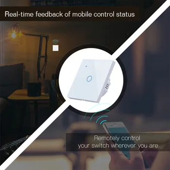 Wifi Perete Smart Touch Comuta de la Distanță Vocea Conrol 1/2/3 Banda Wireless Comutator de Lumină UE/marea BRITANIE Standard de Lucru Cu Alexa de Start Google