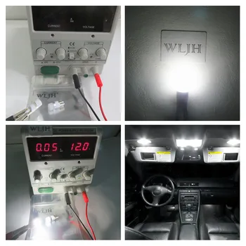 WLJH 10x Auto T10 LED W5W Bec Interior Dome de poziție Laterale de Înmatriculare Lumina LED pentru Honda, Ford, Nissan, Hyundai, Mitsubishi