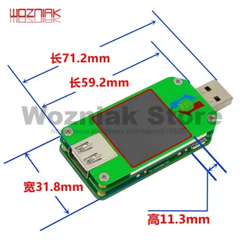 WOZNIAK UM24 UM24C pentru APP USB 2.0 Display LCD Voltmetru ampermetru de încărcare a bateriei tensiune contor de curent de măsură multimetru Tester
