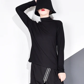 XITAO Scrisoare Casual Tricou Femei 2020 Toamna Trend de Moda Nou Stil Guler Guler Maneca Lunga Slim Pulover de Sus GCC4012