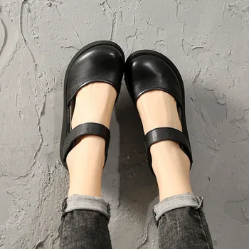 Xiuteng 2020 femei pantofi de primăvară noua moda retro din piele singură pantofi femei fund gros strat de piele pantofi casual