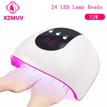 XZMUV F1 Unghii Lampa UV LED 48W Uscător de Unghii pentru Intarire Geluri poloneză Cu Senzor Inteligent Manichiura Nail Art Salon de Echipamente lampă cu LED-uri 72W