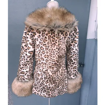 YAGENZ Plus Dimensiune Moda Faux Blana Femei Haină de Iarnă de Toamnă Caldă Moale Leopard de Imprimare Jacheta Blana Femei Palton Îmbrăcăminte exterioară 627