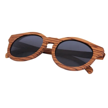 Zebra din lemn cadru retro polarizat ochelari de soare pentru femei ochelari de soare brand bărbați cutie de lemn plajă, ochelari de protecție UV de exterior de sticlă