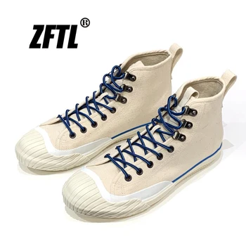 ZFTL vulcanizat pantofi pentru bărbați pantofi de panza de înaltă calitate vintage Retro vintage scule stil Japonez high-top barbati pantofi vulcanizat