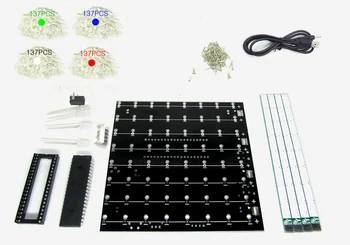 Zirrfa 3D de înaltă calitate mini lumina cubeed diy kit/set producția de module de 8x8x8 cadou de învățare kit led-uri de bricolaj electronice