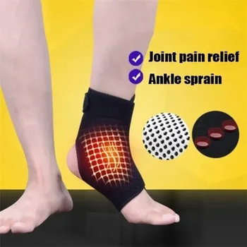 ZITY 1 Pereche de Incalzire Auto Curele de Compresie Reglabil Artrita Pad Piciorul de Sprijin Glezna Protector de Îngrijire a Sănătății Bretele Folie de Centura