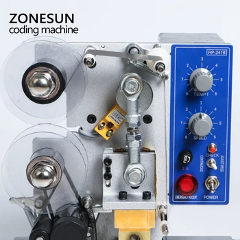 ZONESUN Electrice Semi-automate de Timbru Cald Panglica Cod Imprimanta Panglica de Codare CP-241B Panglică de Culoare Fierbinte de Imprimare Mașină de Căldură panglică