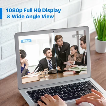 ZOSI 1080P camera web HD cu Microfon,cameră Web USB aparat de Fotografiat,de 360 de Grade de Rotație,Built-in de Reducere a Zgomotului,cu ecran Lat de Streaming Webcam