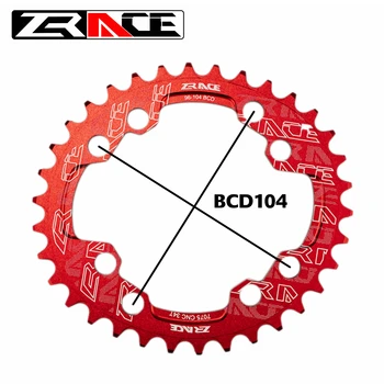 ZRACE BCD104 și BCD96 universal, Oval Îngust Larg Foi,7075 aliaj de Aluminiu CNC proces, Vickers-duritate 15+ pentru biciclete MTB