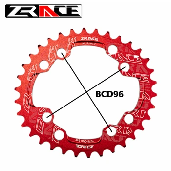 ZRACE BCD104 și BCD96 universal, Oval Îngust Larg Foi,7075 aliaj de Aluminiu CNC proces, Vickers-duritate 15+ pentru biciclete MTB