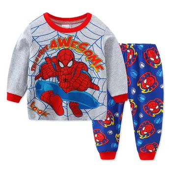 Îmbrăcăminte pentru copii Seturi de Pijamale Baieti Haine Copii Batman Pijama Set pentru Copii Fete de Bumbac Desene animate Pijamas Primavara Toamna Pijamale