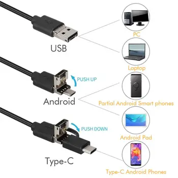 În 2020, Noul Endoscop USB 3 în 1 Borescope 3.9 mm rezistent la apa