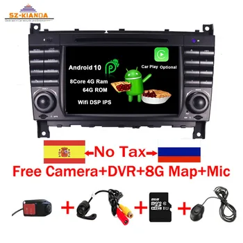 În Stoc Android 10 Car DVD Player Pentru Mercedes Benz W203 W209 W219 O Clasa A160 C-Class C180 C200 CLK200 C230 GPS Radio stereo