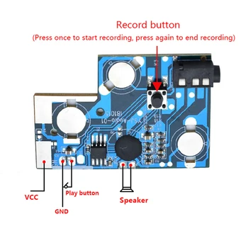 Înregistrare Voce Modulul 120S Muzică de Sunet Cadou de Salut/Lumină de Control/Butonul de Control Card IC Muzica Vocală Vorbesc Recorder Module